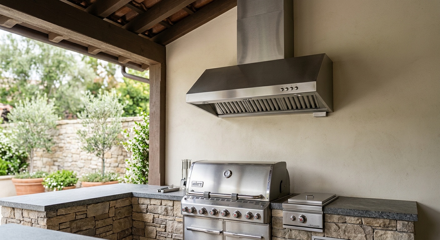 Outdoor kitchen ventilation